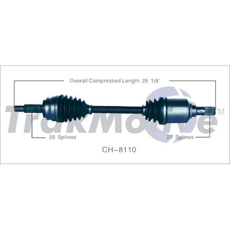 Surtrack Axle Cv Axle Shaft, Ch-8110 CH-8110